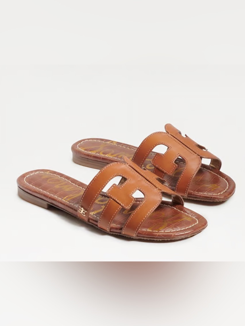 Sam Edelman Bay Slide Sandal Saddle Leather Size 6